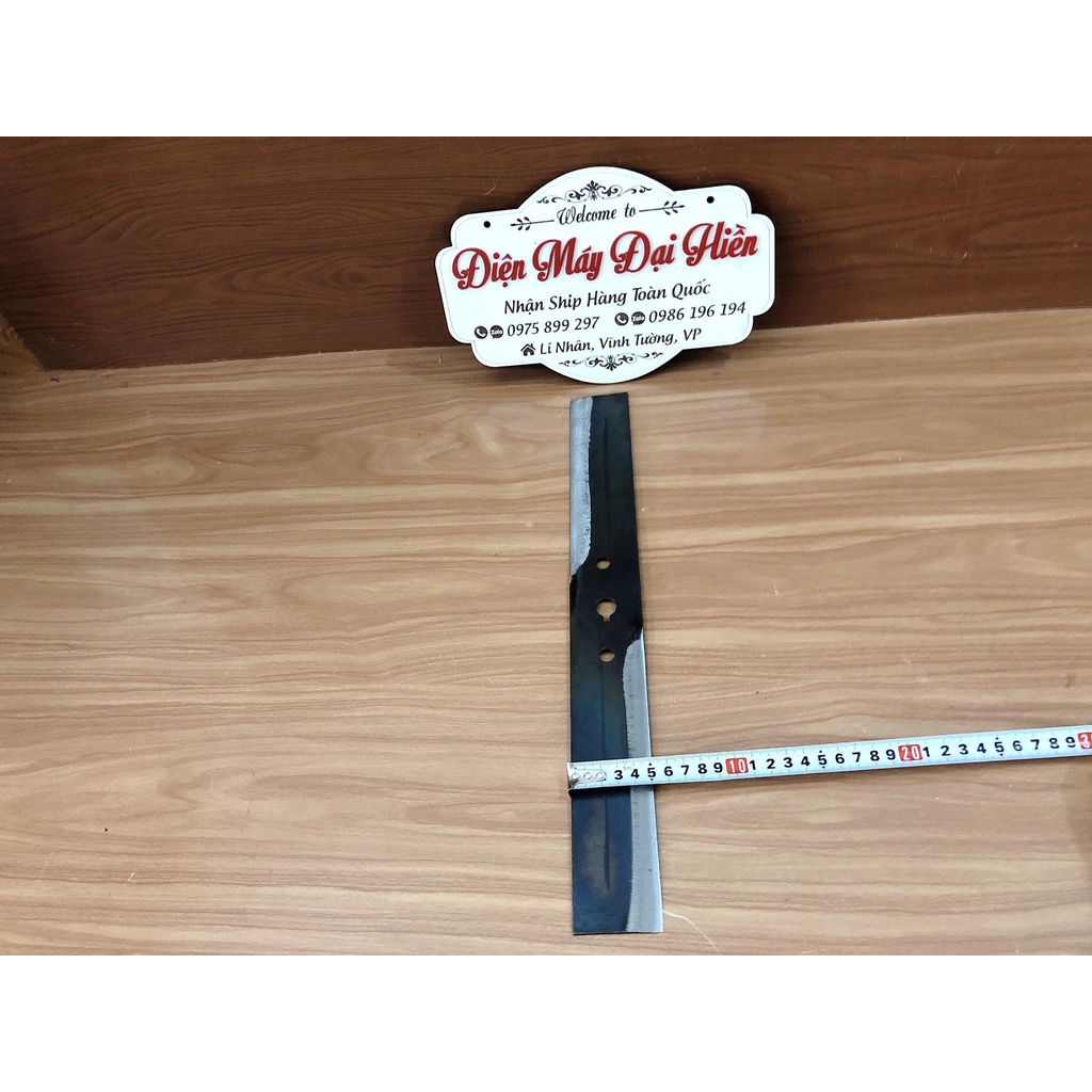 Lưỡi dao lắp máy thái chuối dài 43cm trục 14mm