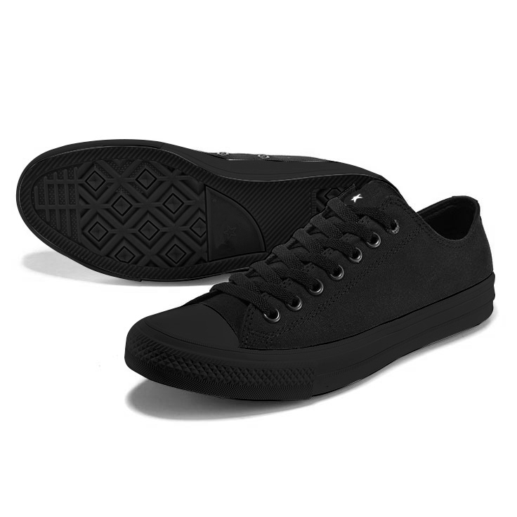 [HCM]Giày Sneaker Cổ Thấp CKII Nữ Màu Đen