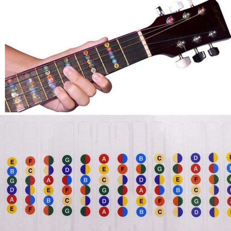Sticker dán nốt nhạc trên cần đàn guitar TYTY992k