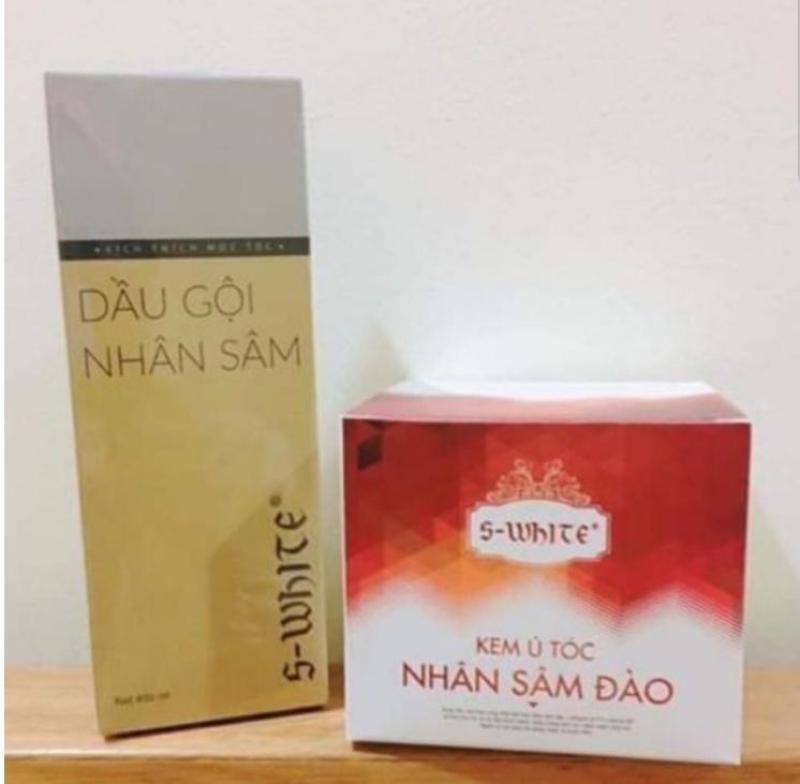 Combo ủ và gội nhỏ nhân sâm đào swhite