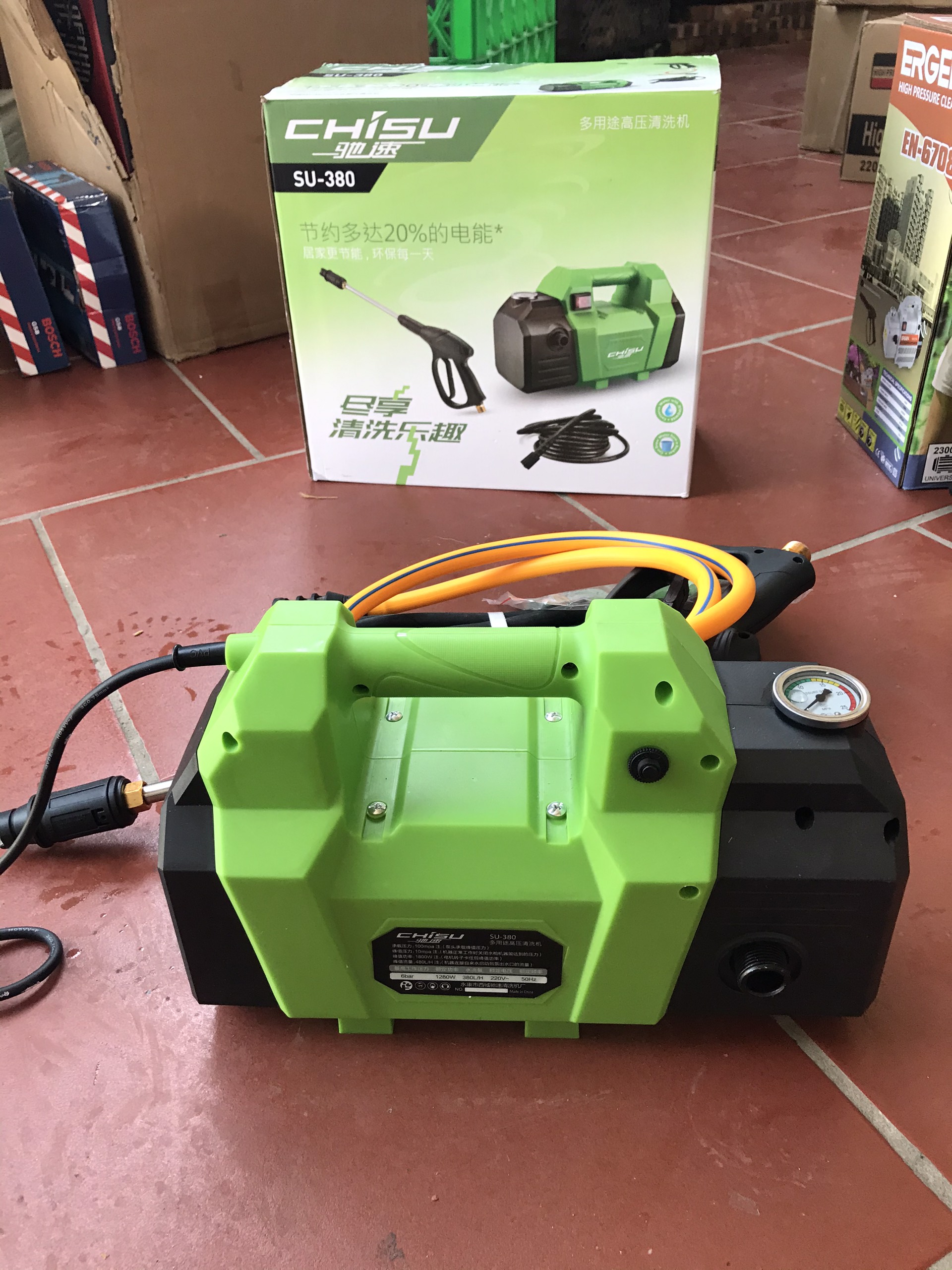 Máy rửa xe cao áp ChiSu -380 Khỏe Mạnh