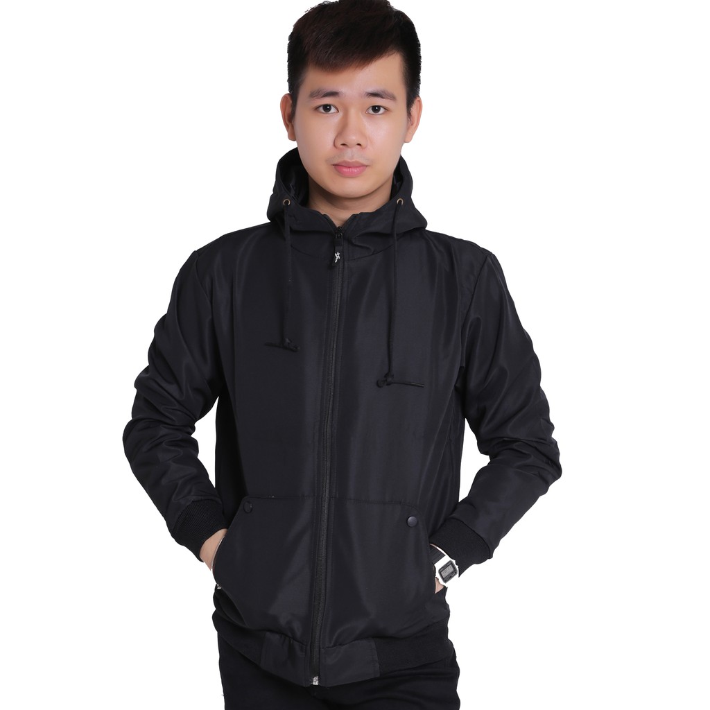 [HCM]Áo Khoác Dù Nam Có Nón Pious AKD119 (đen xanh đen)