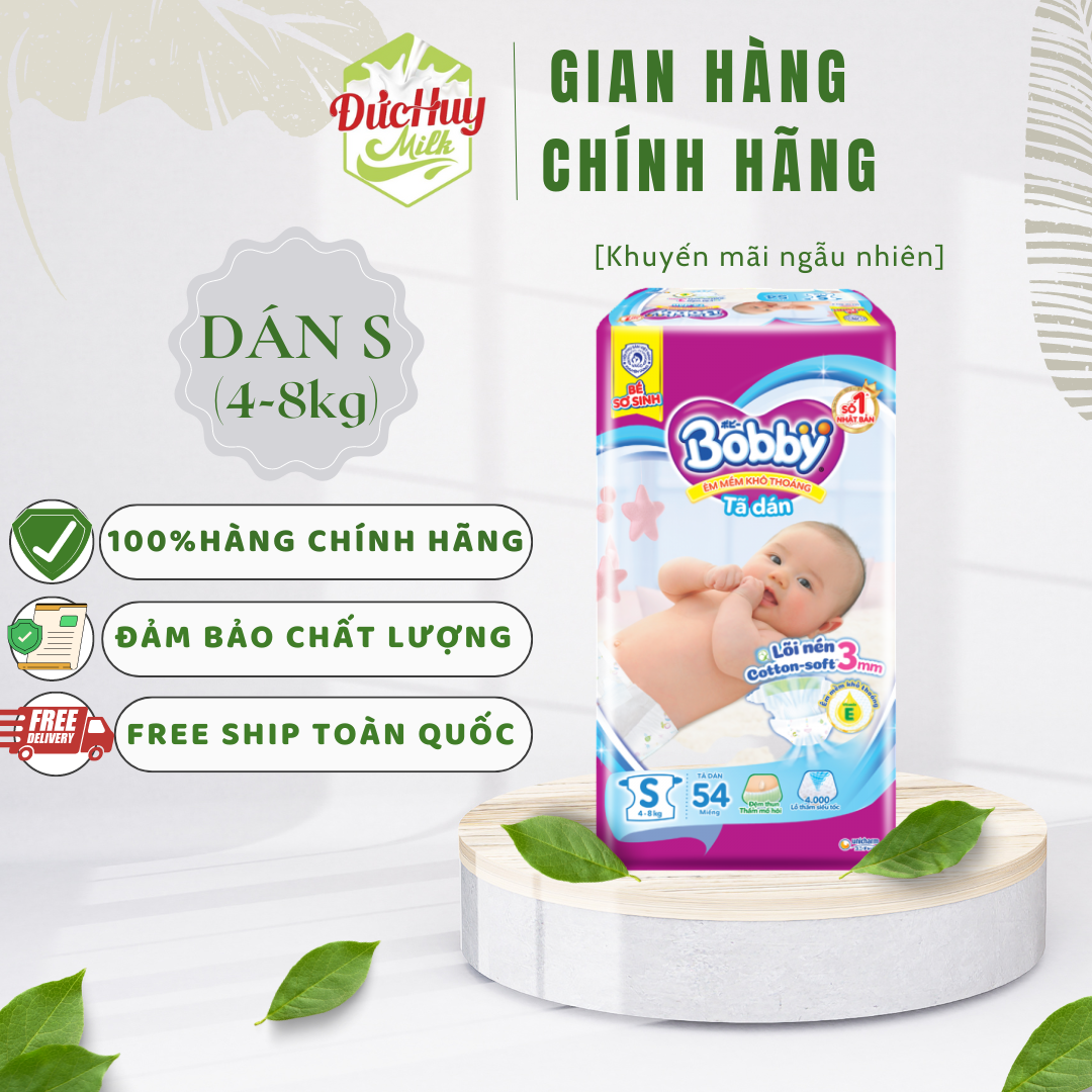 Tã Dán Bobby Siêu Mỏng S54/NB70/S80 (Khuyến Mãi thay đổi theo từng đợt)