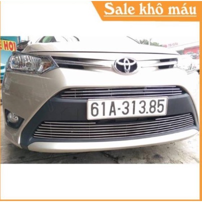 Ốp mặt calang, ca lăng dưới INOX xe Vios 2014- 2017, CA LĂNG INOX DƯỚI
