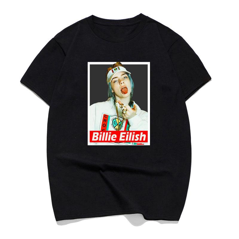 {Hot Sale sale Novel Áo thun cotton cá tính hình Billie Eilish Pop Geek