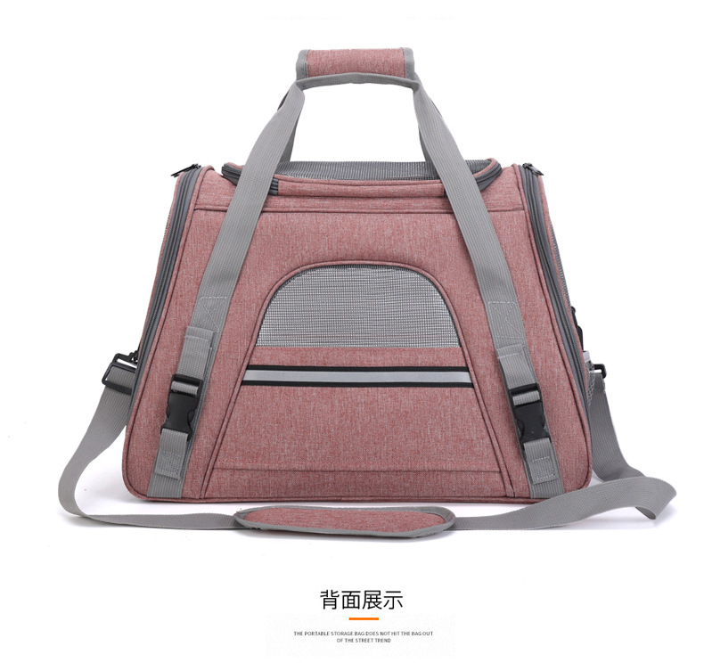 Giỏ vận chuyển chó mèo du lịch canvas hồng