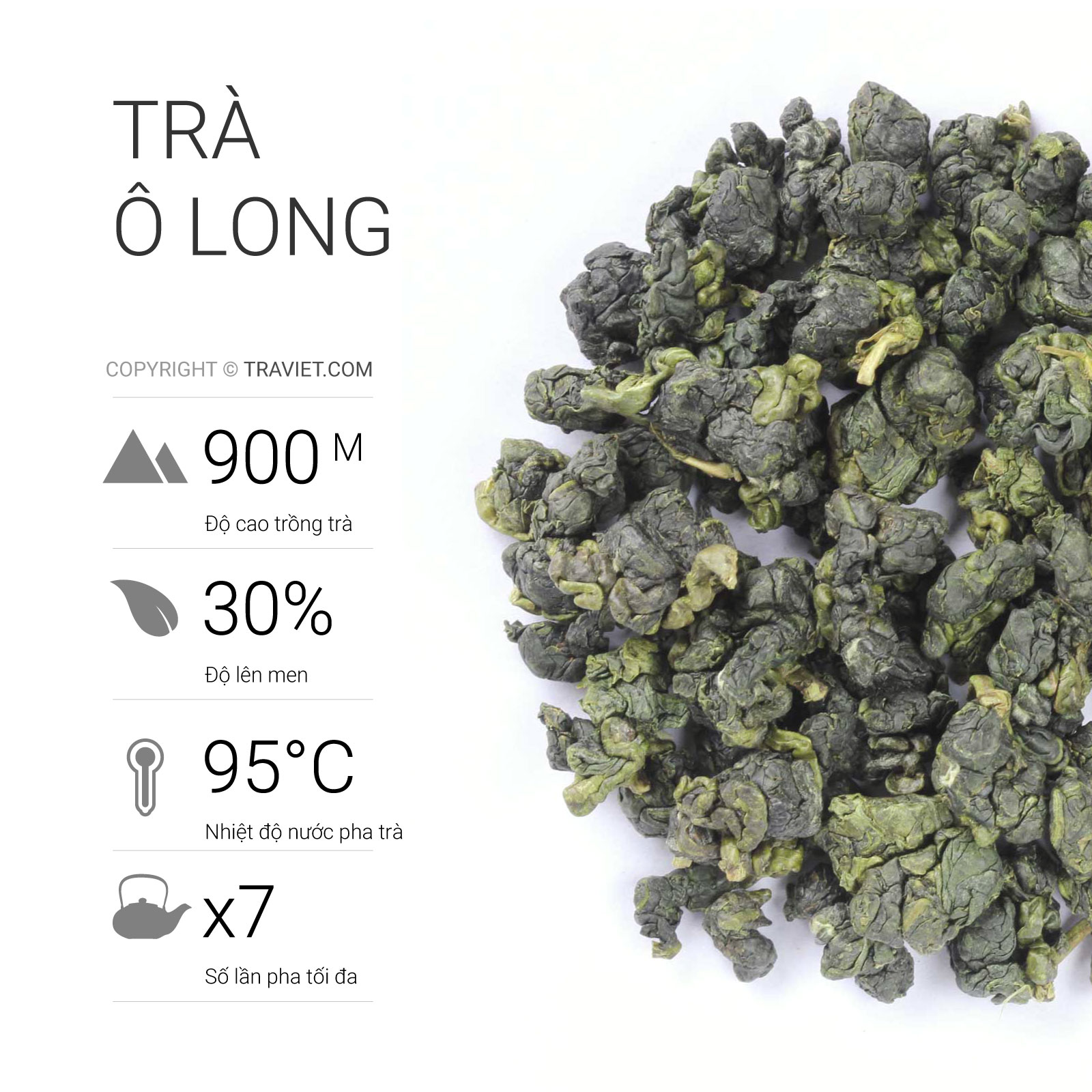 Trà Ô Long Cao Cấp TRÀ VIỆT 100g (chính hãng)
