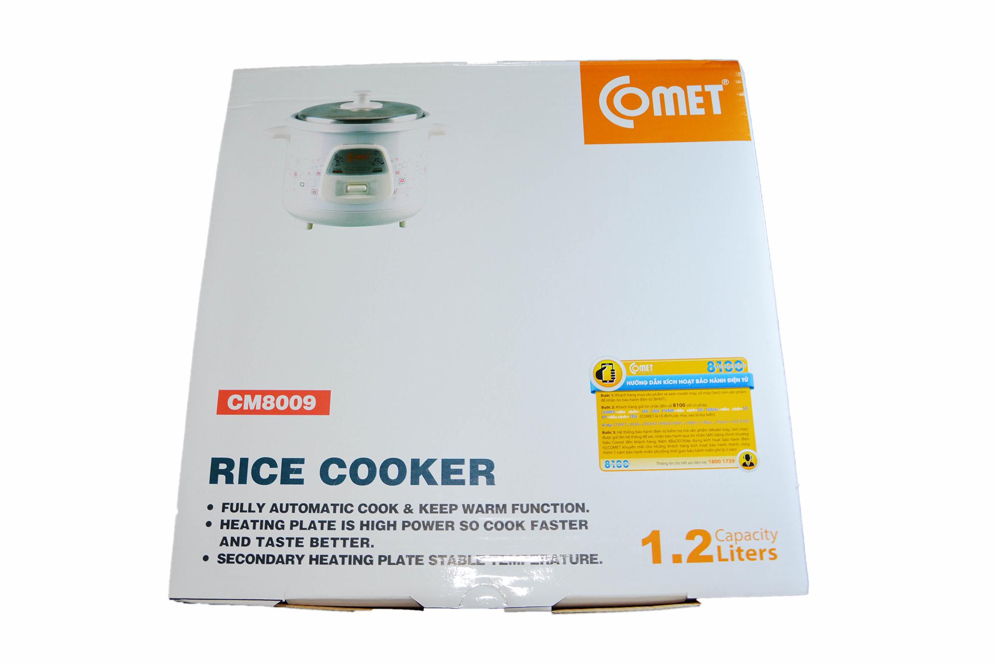 [HCM]Nồi cơm điện nắp rời Comet CM8009 12 Lít