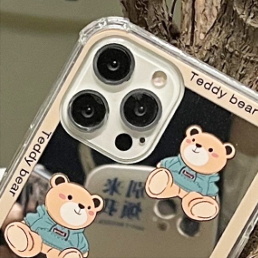 Ốp Lưng Gương Chống Sốc Teddy Bear