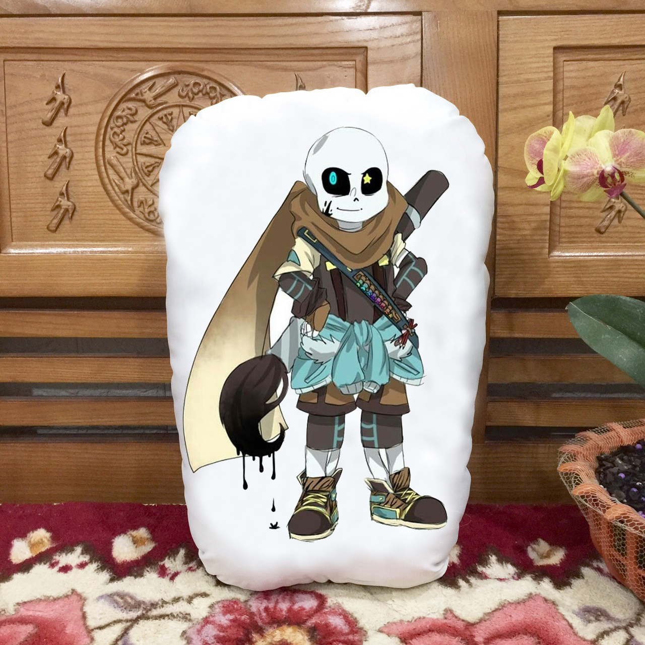 gối ôm ink sans undertale in 2 mặt