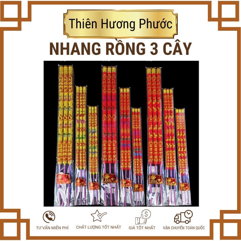 Nhang rồng 3 cây 30cm, 40cm
