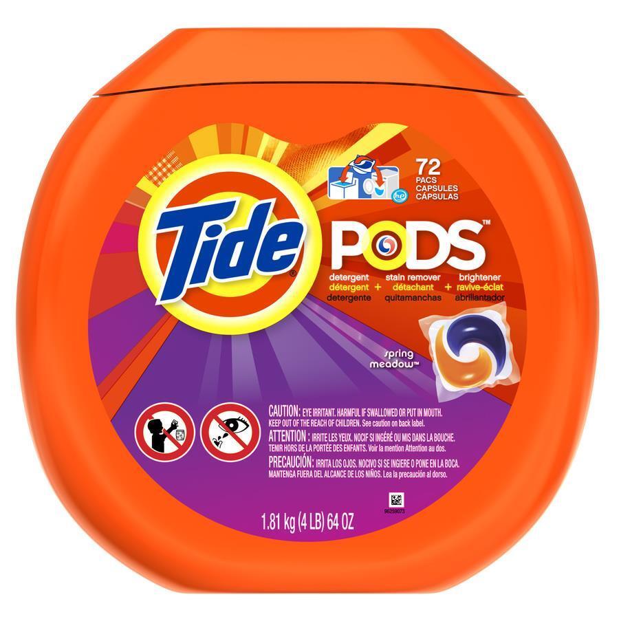 Túi giặt Tide PODS Spring Meadow 64oz - (72 Viên)