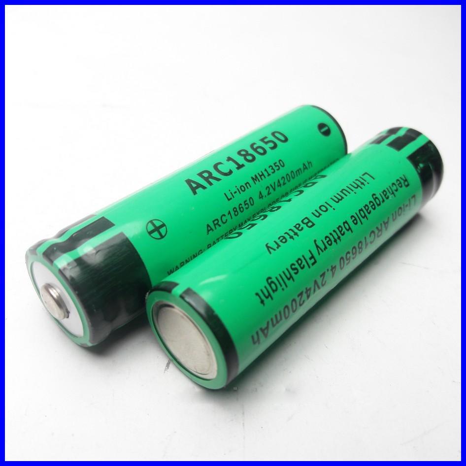 Pin sạc 3.7V 4.2V ARC18650 4200mAh ( Đầu Bằng) Cao Cấp
