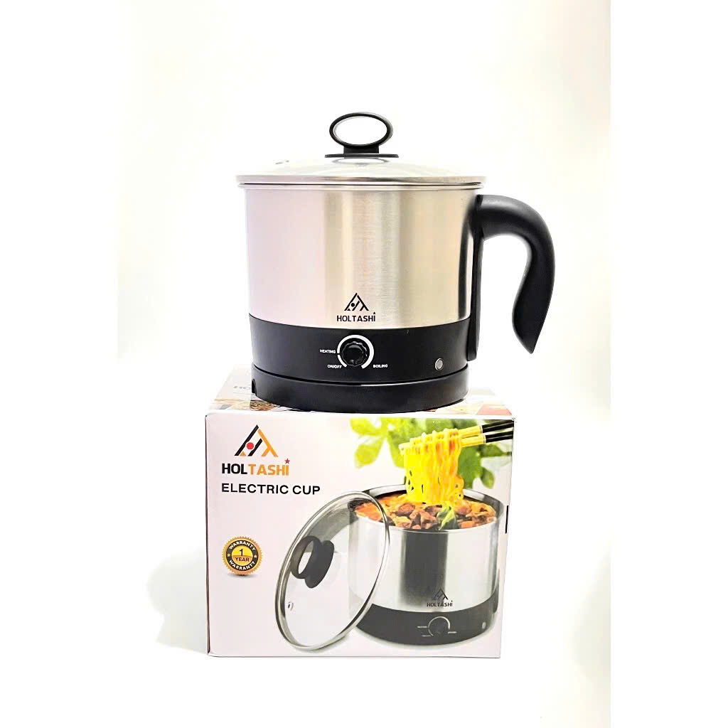 [HÀNG MỚI]  NỒI LẨU MINI ĐA NĂNG INOX HOLTASHI EKJ-326 ĐẾ RỜI 1,2L (Nấu mì siêu tốc)