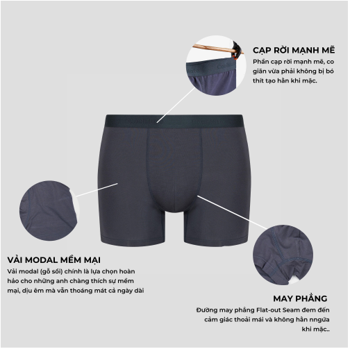 [CHỈ 20H 24-29.8 TẶNG QUÀ ĐƠN TỪ 299K]COMBO 3 Quần lót nam Modal Brief Boxer thoáng mát khử mùi Coolmate