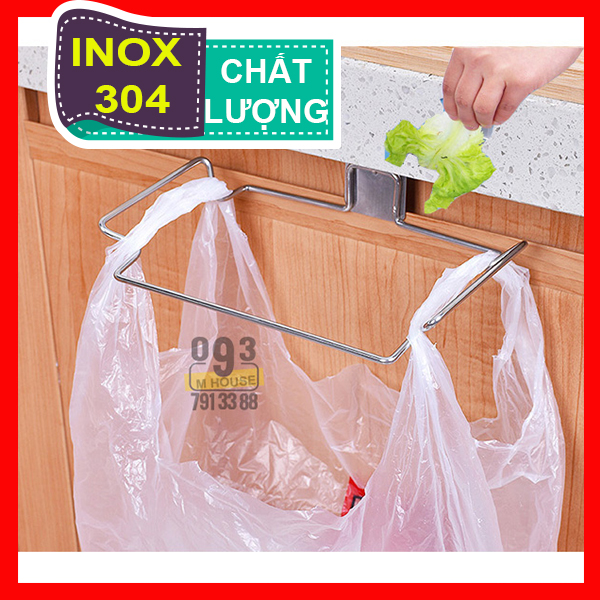 Stainless Steel Kitchen Hanger Storage Rack Cabinet Door Trash Organizer Rack Closet Storage Hook Holders Garbage Bags