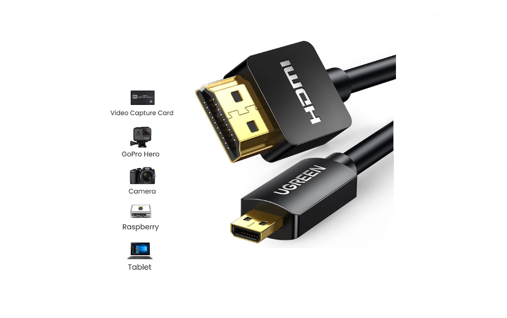 Cáp chuyển Micro HDMI sang HDMI Ugreen 30104 (dài 3M) Chính Hãng