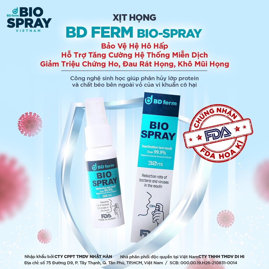 Xịt Họng Kháng Khuẩn Bio Spray Hàn Quốc Chai 30ml