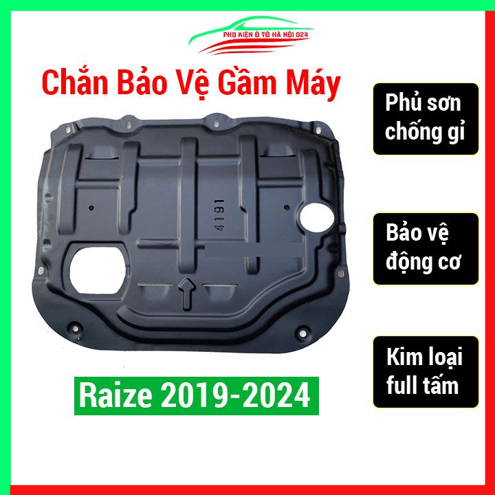 Chắn gầm máy phía dưới Toyota Raize 2019-2024, chắn bùn gầm máy động cơ ô tô kèm ốc vít lắp