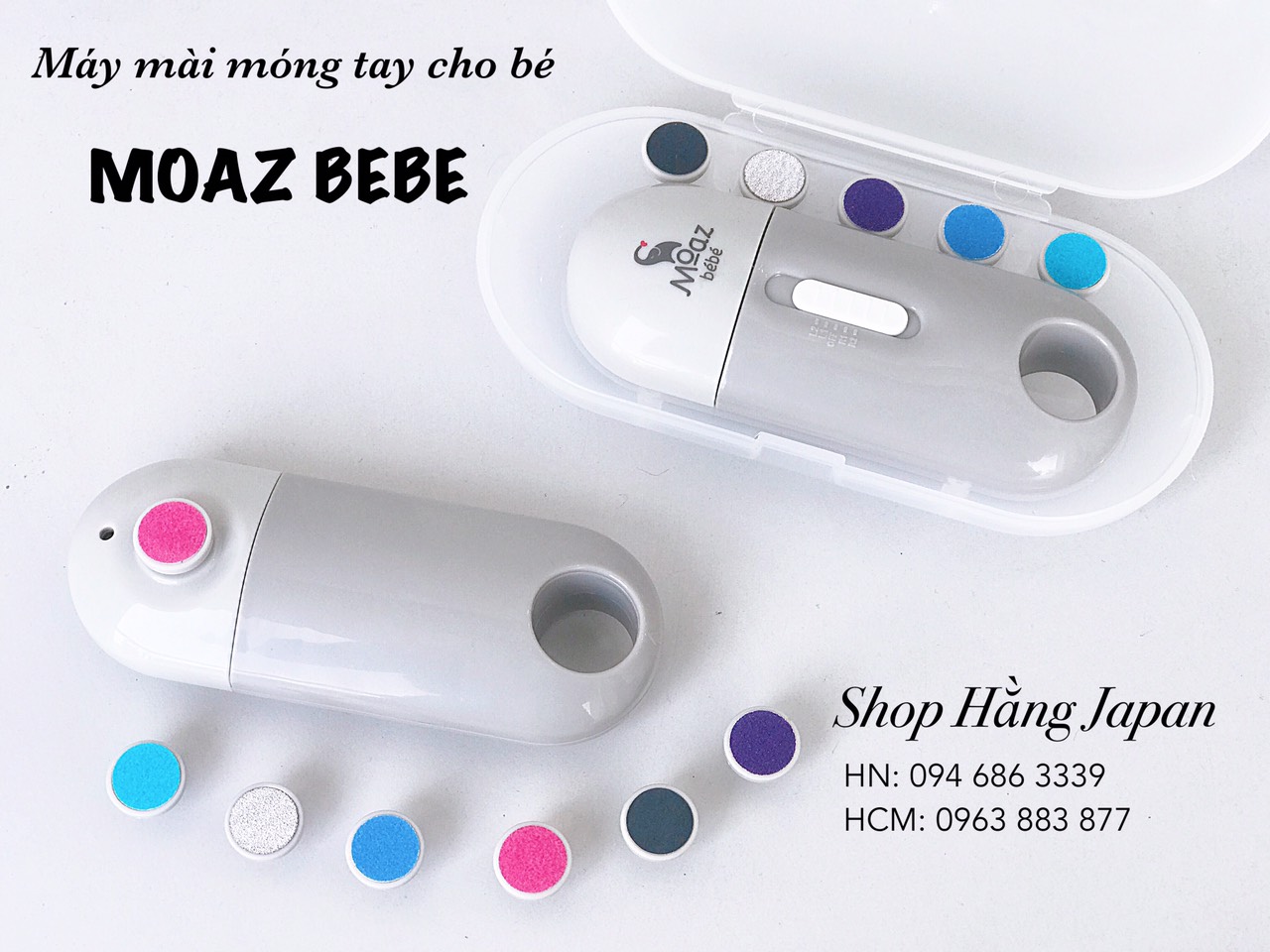 Máy dũa móng tay Moaz Bebe MB015 - CHÍNH HÃNG