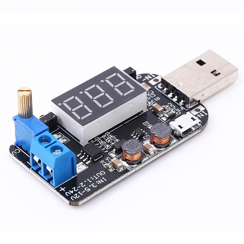 DC-DC USB Có Thể Điều Chỉnh Mô-đun Cấp Nguồn Lên/Xuống Mô-đun Chuyển Đổi Tăng Tốc Buck Bộ Điều Chỉnh Điện Áp 5V Đến 3.3V 9V 12V 18V 24V