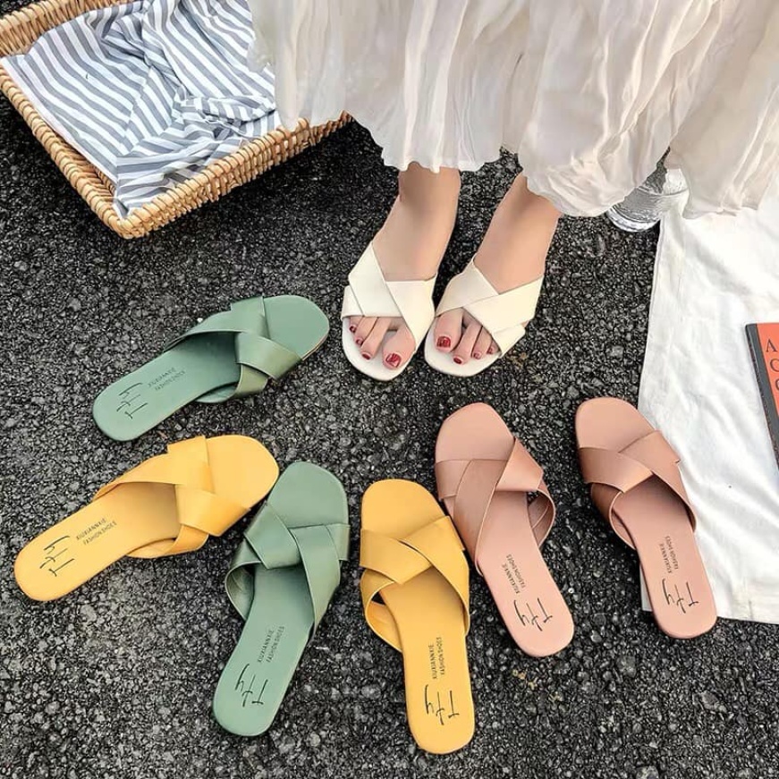 Dép thời trang nữ quai xoắn kèm clip giá rẻ