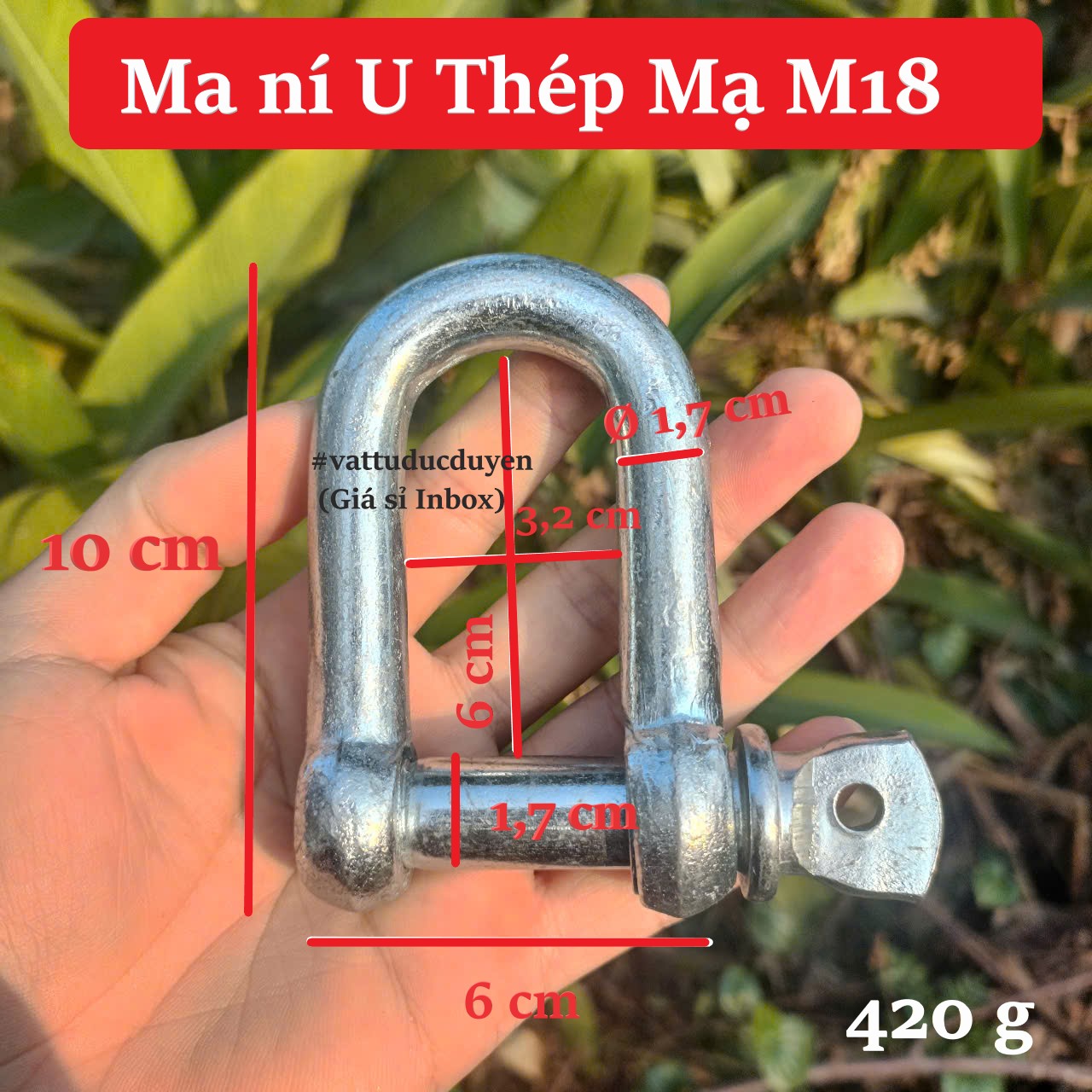 Plated Steel U-Shaped Clamp [Ø 18mm]