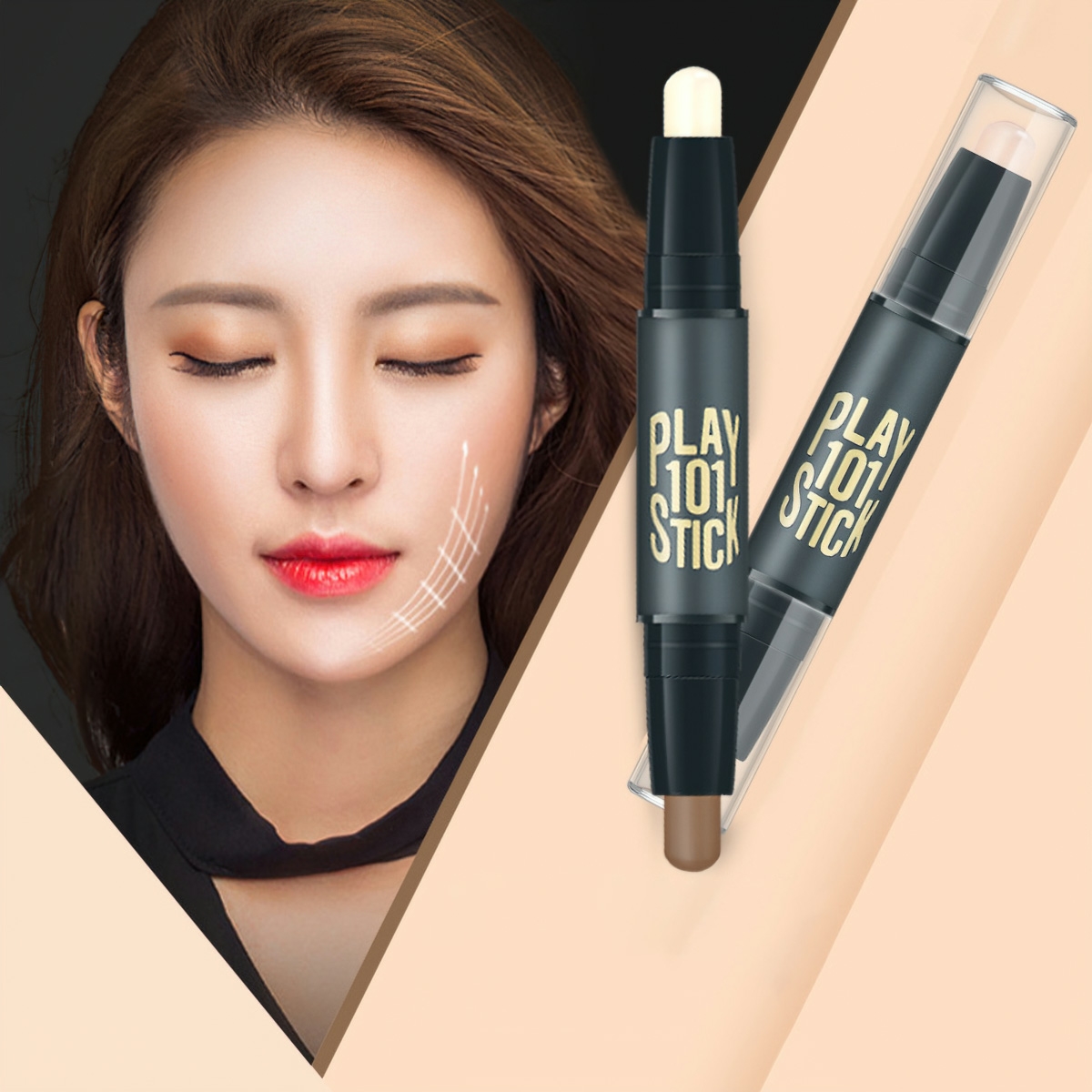 Bút tạo khối 2 trong che khuyết điểm tạo khuôn mặt chữ V BEAU4