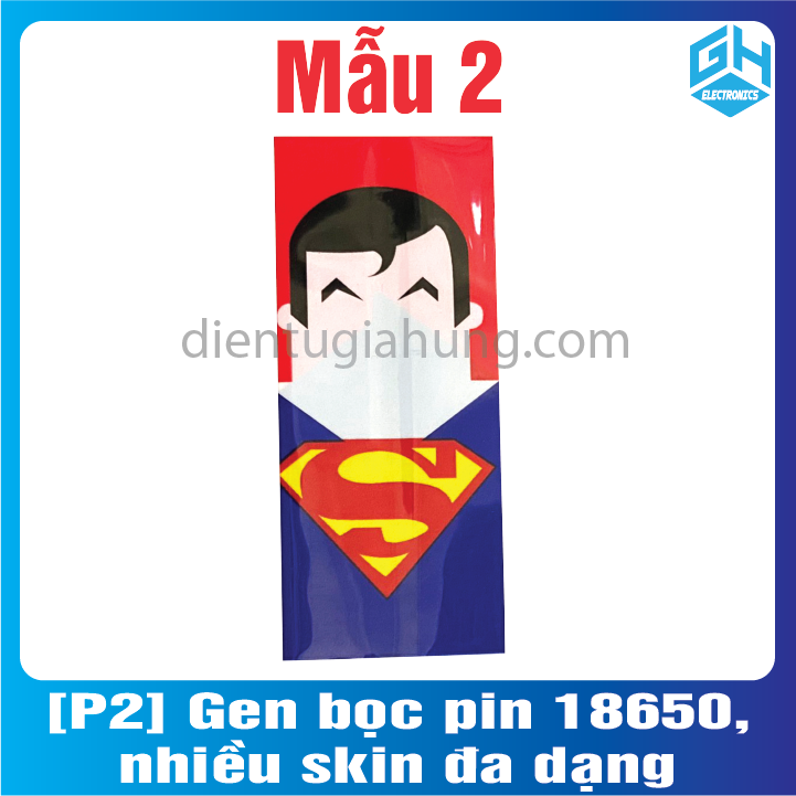 [COMBO 4 CÁI ] Gen bọc pin 18650, nhiều skin đa dạng