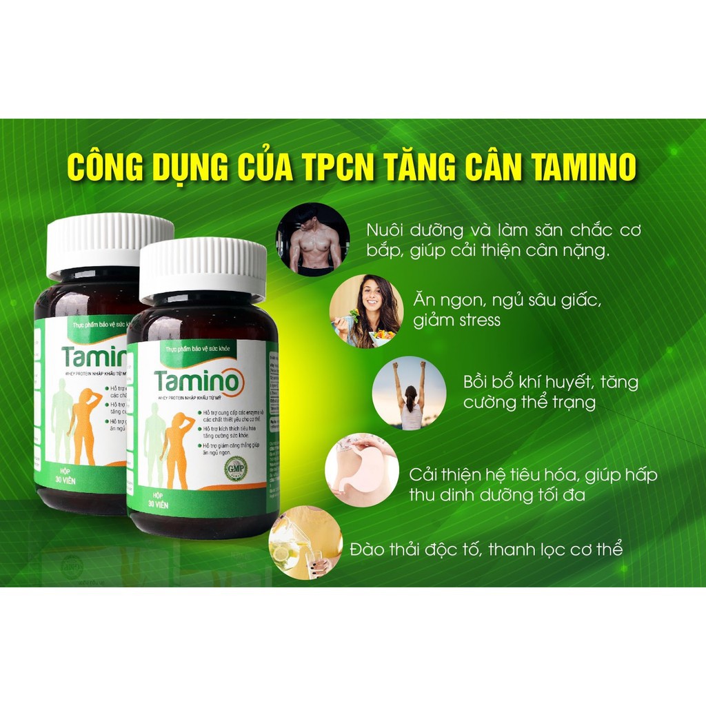 TPCN Hỗ trợ tăng cân TAMINO