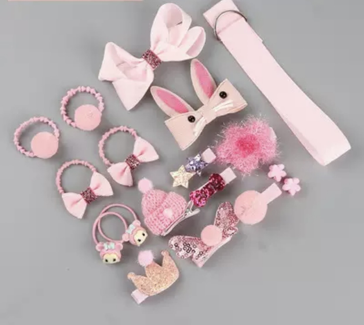 Set 17 Cặp Tóc, Dây Buộc Tóc Siêu Cute Dễ Thương Cho Bé Gái