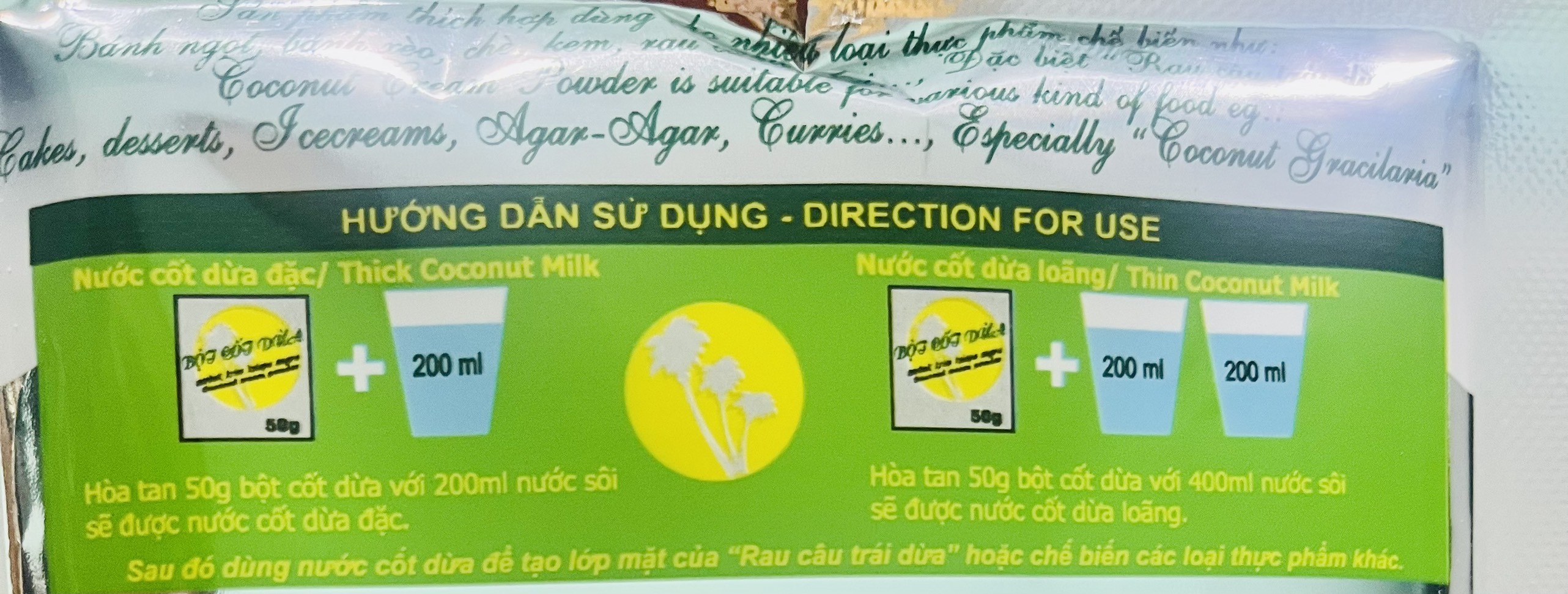 Bột cốt dừa Dragon Nguyễn Long gói (50g)