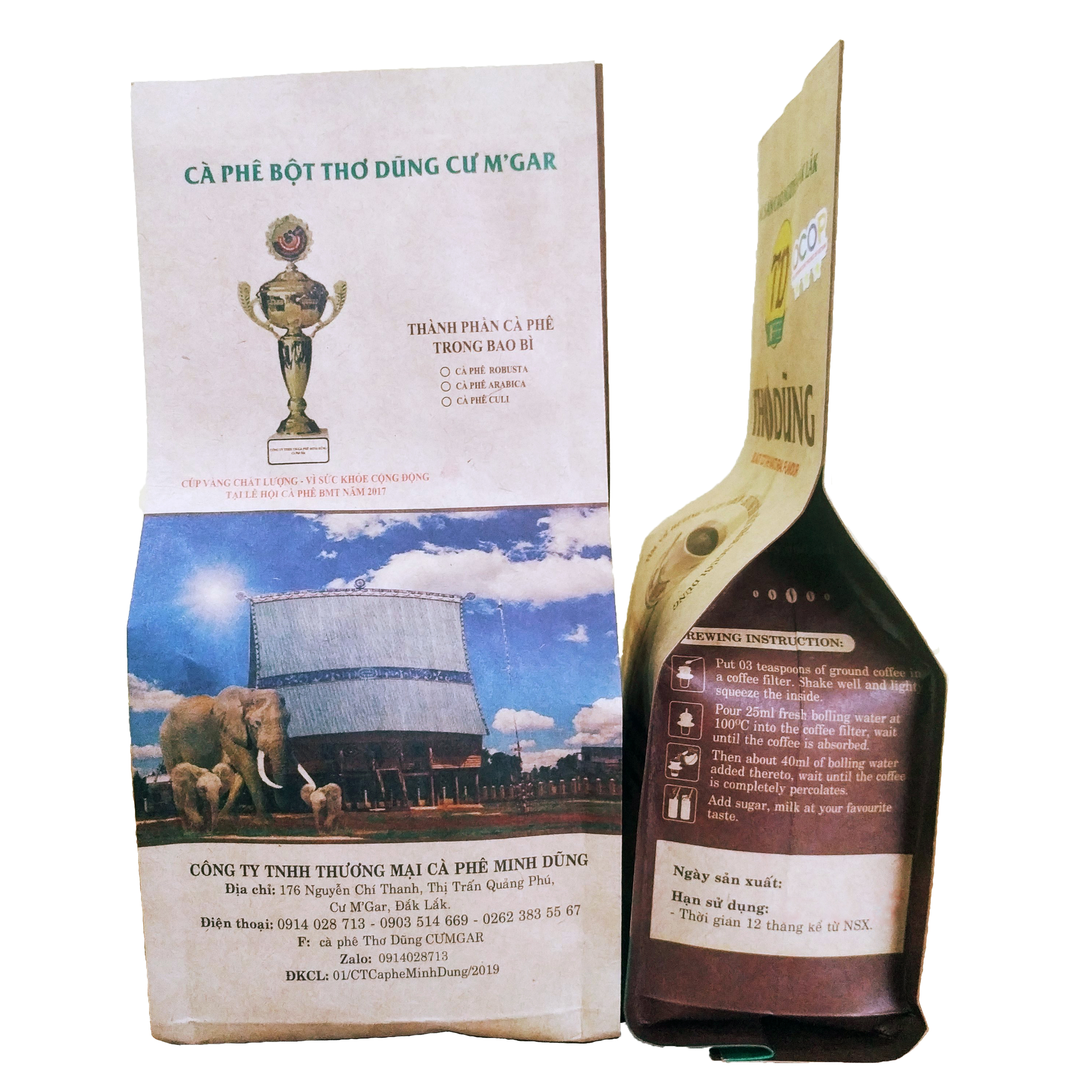 Cà Phê Nguyên Chất Rang Củi CULI ROBUSTA 250gr - hạt/bột