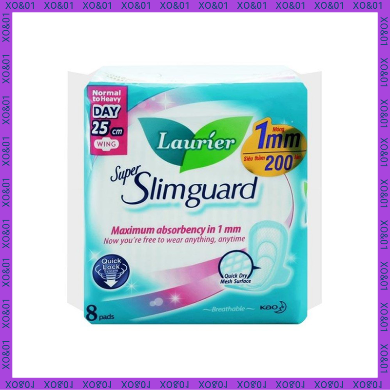 Băng vệ sinh Laurier Siêu mỏng 25cm 08 Miếng