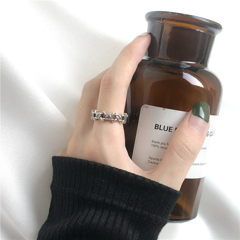 Nhẫn Bell Mew freesize họa tiết dây quấn độc đáo - NHAN42