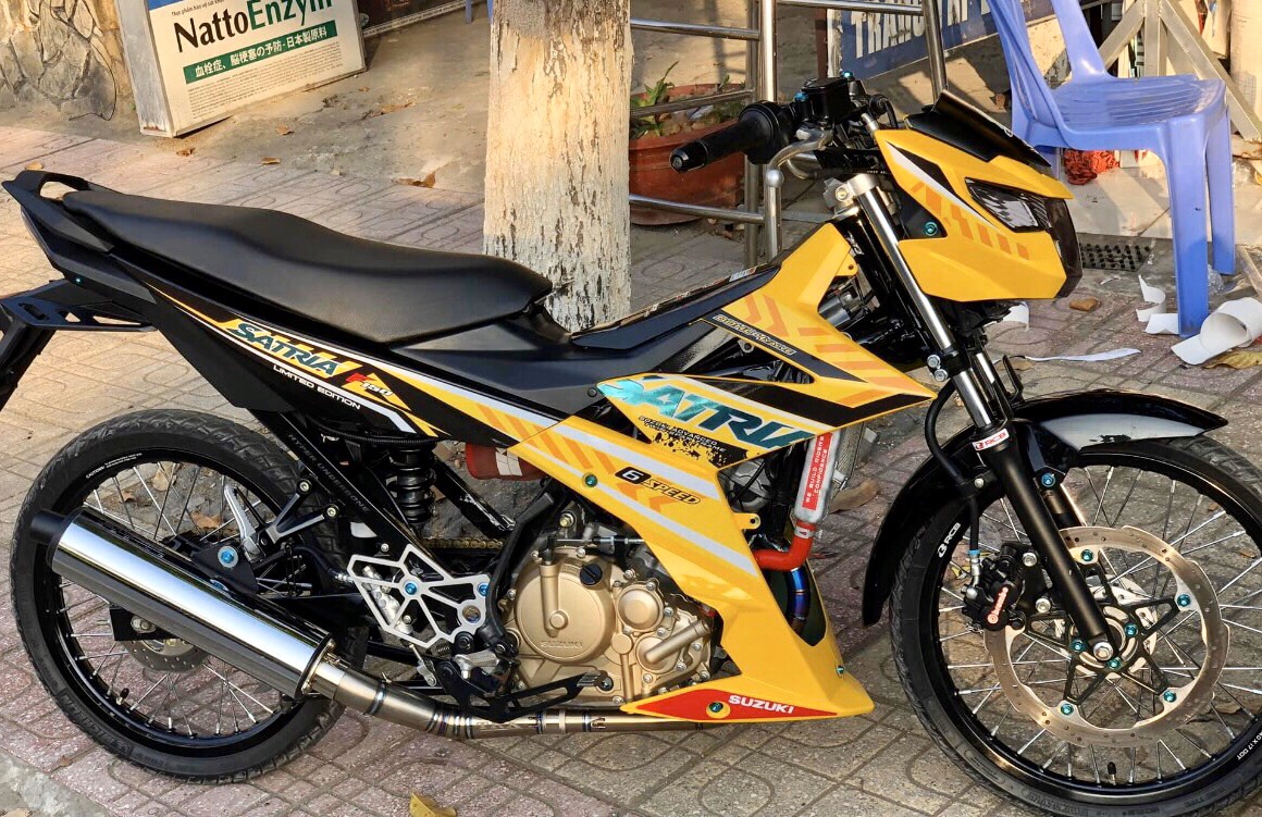 Tem rời Satria Fi Vàng đen