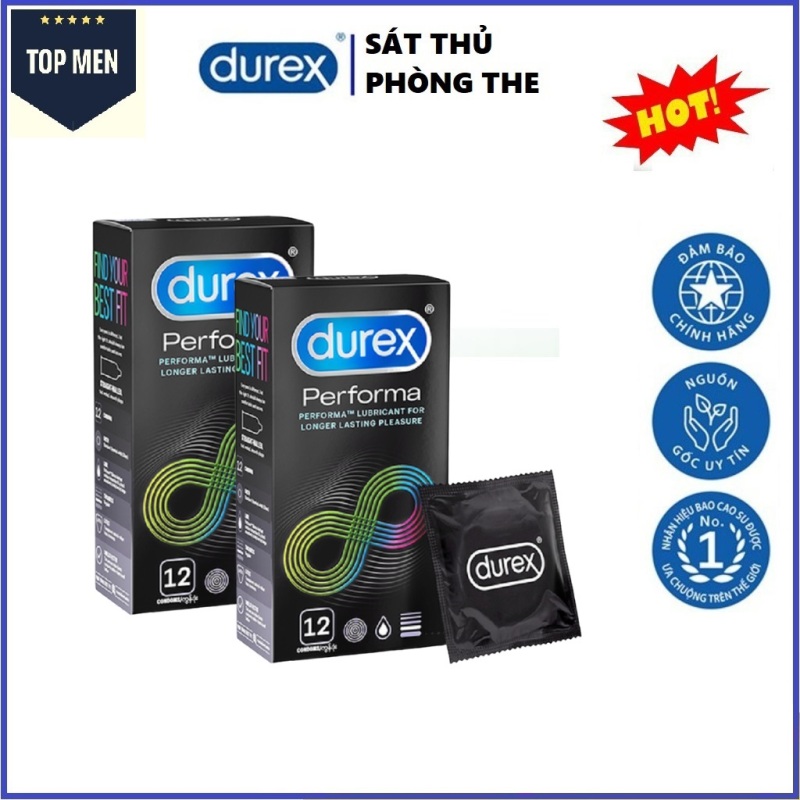 Bộ 2 hộp bao cao su Durex Performa (12 bao/hộp)