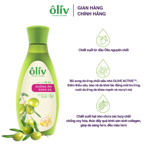 (HÀNG CHÍNH HÃNG) Sữa tắm Ôliv Dưỡng Ẩm Sáng Da 250ml