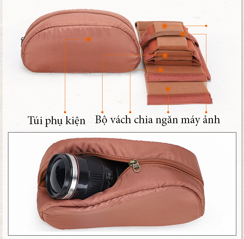 [HCM]Balo đựng máy ảnh vải canvas cao cấp