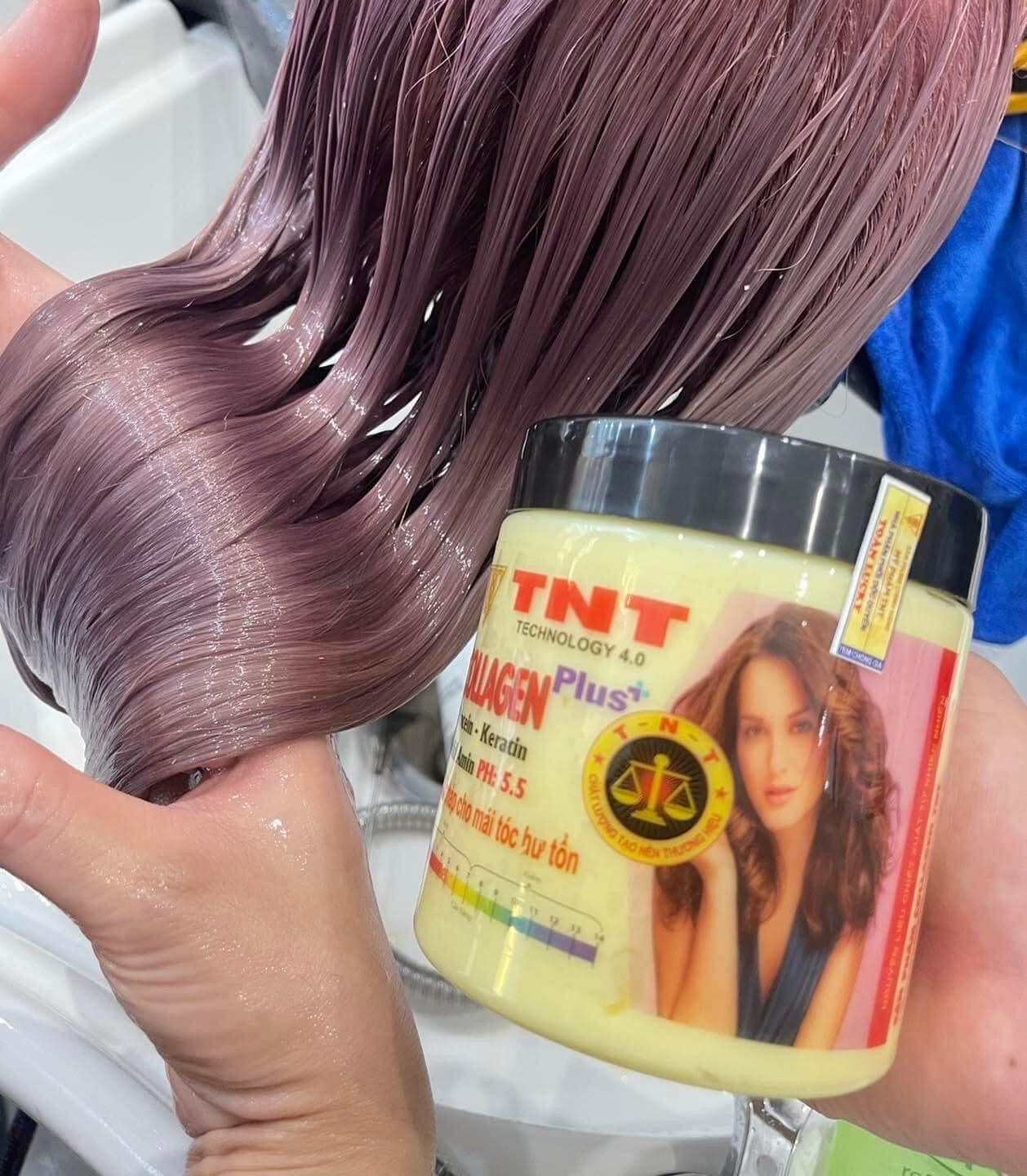 Hấp phục hồi Collagen TNT plus, hấp ủ - xả tóc siêu mềm mượt, Chuẩn chính hãng công ty TNT