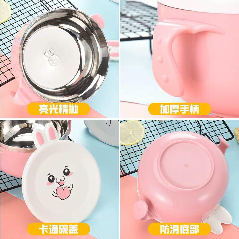 Ca úp mì tai thỏ có nắp ruột inox