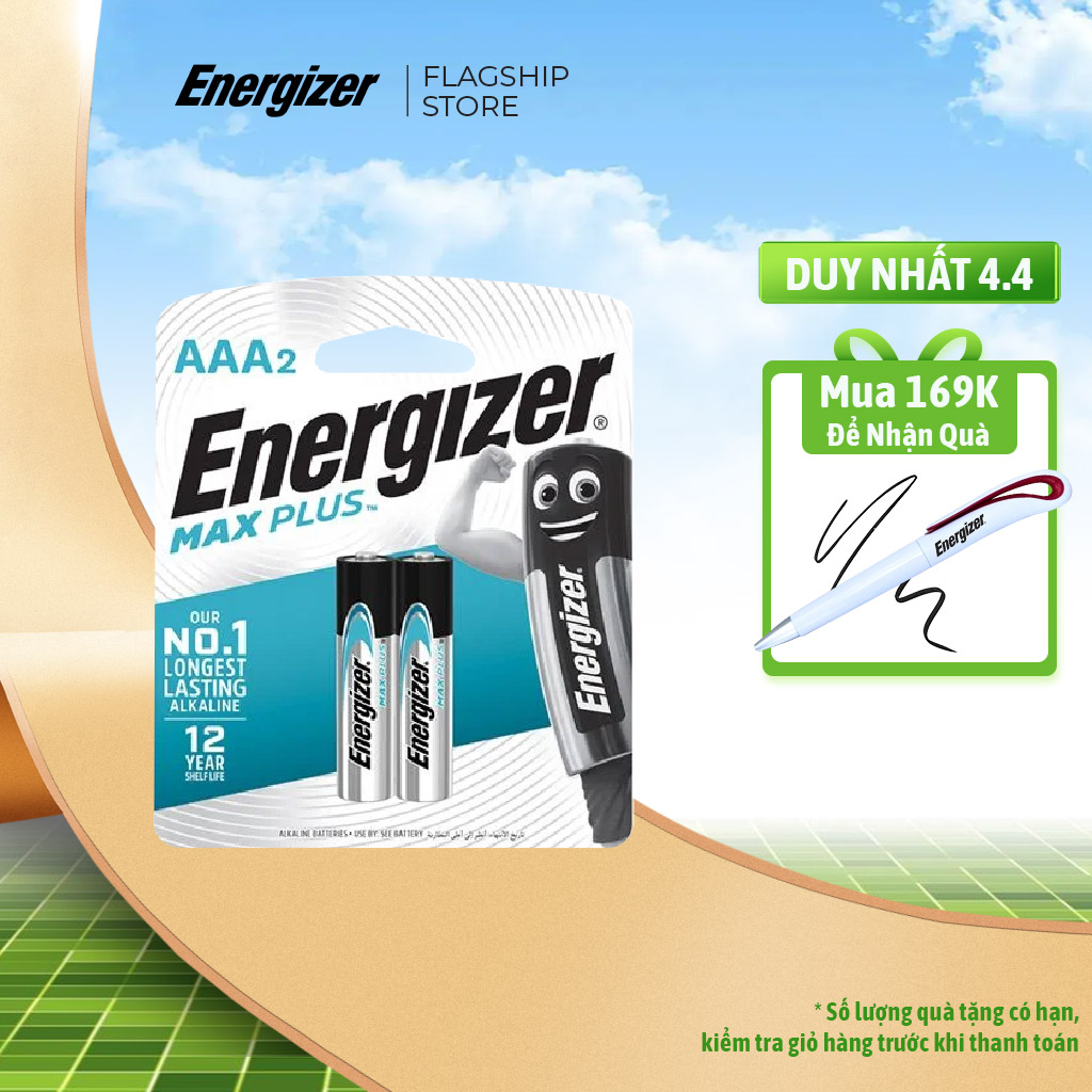Pin AAA Energizer Max Plus EP92 BP2 - Vỉ 2 Viên