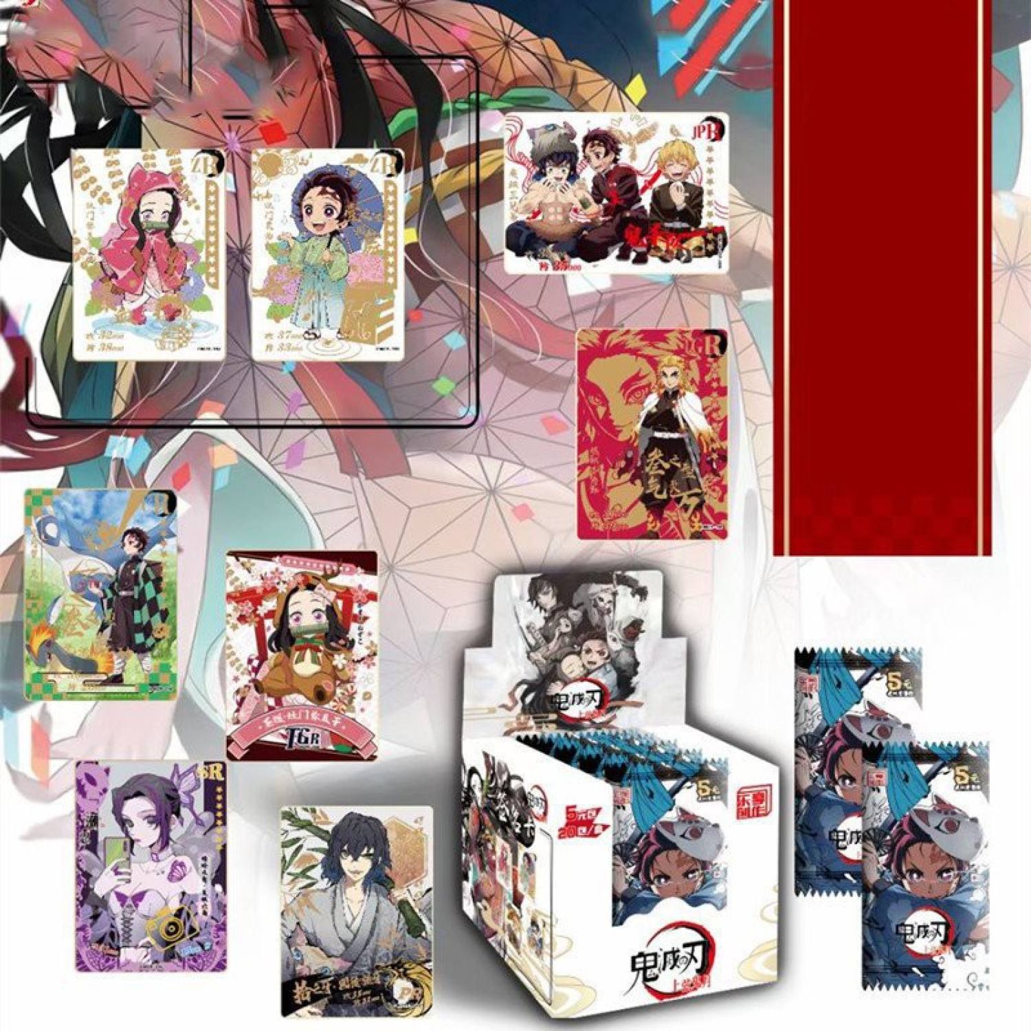 Set ảnh thẻ THANH GƯƠM DIỆT QUỶ KIMETSU NO YAIBA anime chibi sưu tập card xinh xắn