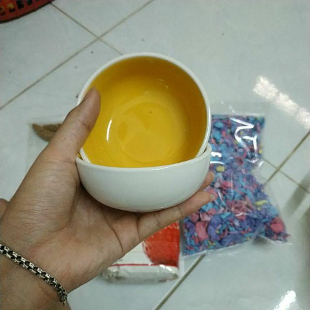 Chén sứ đựng thức ăn cho Hamster, Thỏ, Bọ, Nhím - [Nống Trại Thú Cưng]