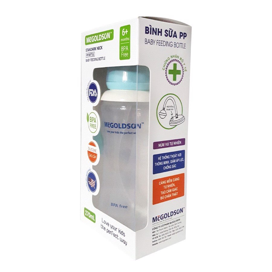 [HCM]Bình sữa PP cổ hẹp McGOLDSON 270ml
