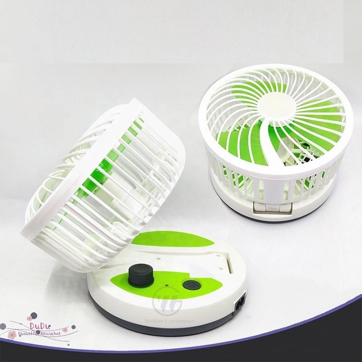 Quạt Tích Điện Có Đèn Gấp Gọn 5811