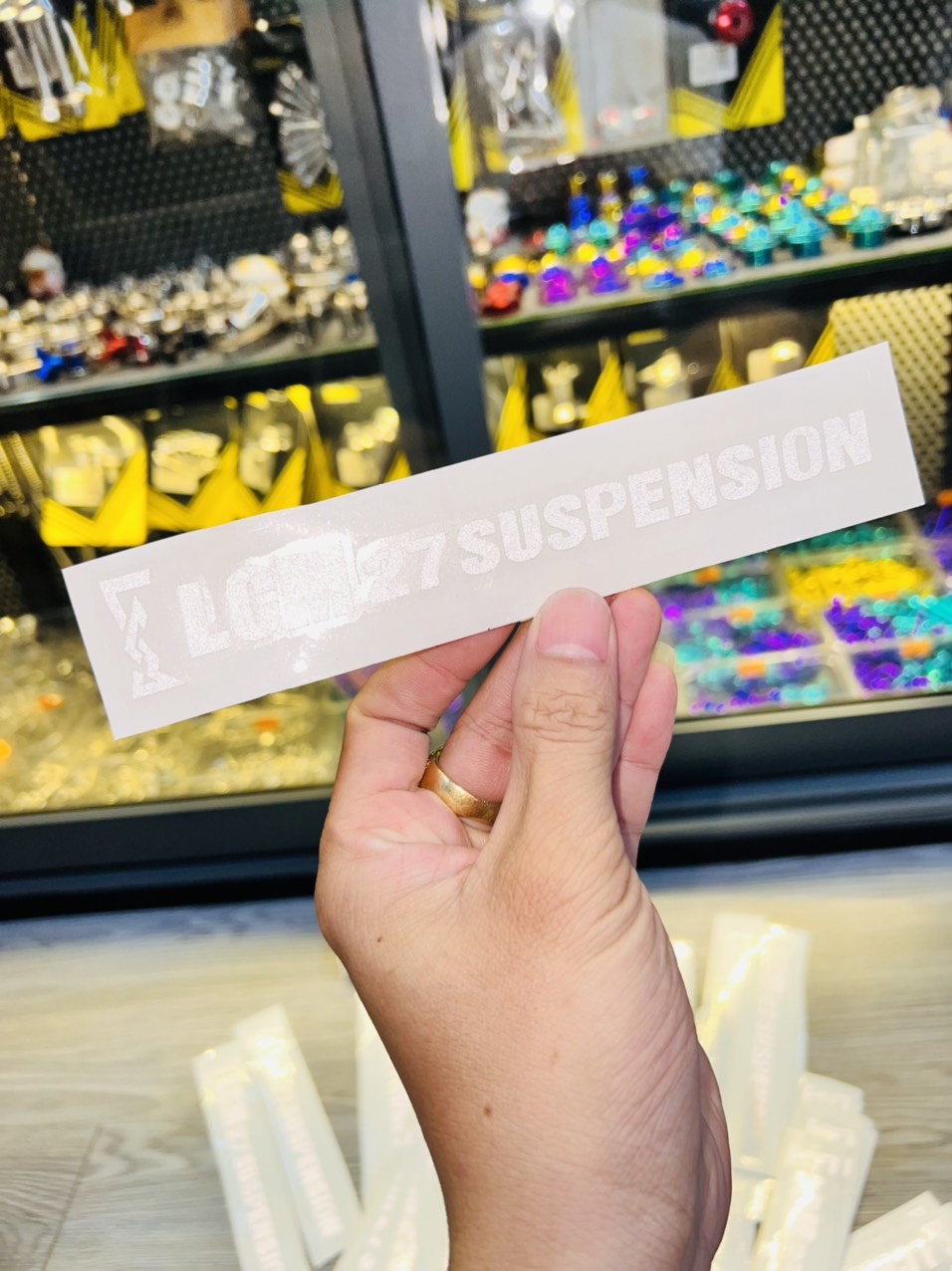 Cặp Tem Sticker Dán Chân Phuộc | Decal LCM 27