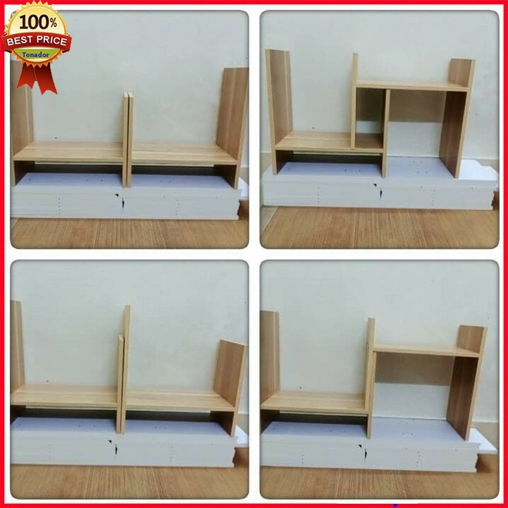 [HCM]Kệ gỗ 5 ngăn lắp ráp để bàn nhỏ gọn.