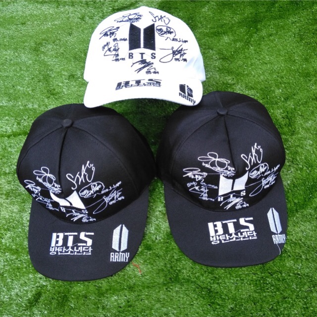 Nón Kết Chữ Ký Bts Đầy Đủ