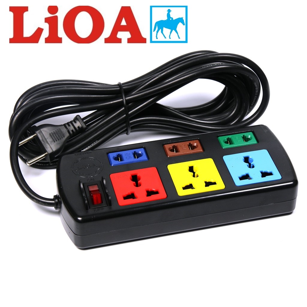 Ổ cắm điện LIOA 6 lổ đa năng 3D3S32 3 mét